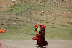 volley ball with lamas in one of the highest villages in the world.